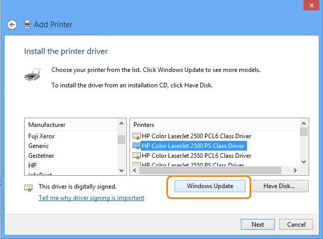 hp printer in error state windows 10