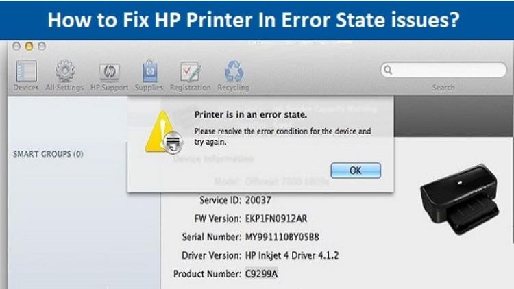 hp printer in error state